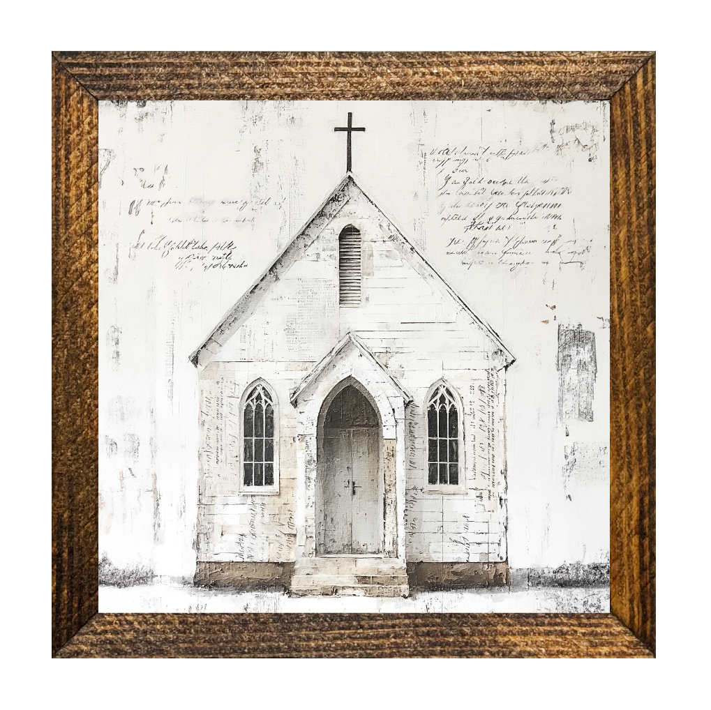TIMBERLAND FRAME "BLESS YOUR HEART SERIES" WHITE CHURCH 2