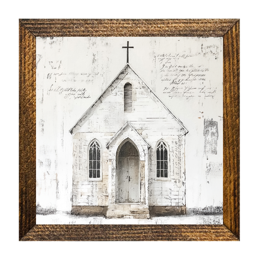 TIMBERLAND FRAME "BLESS YOUR HEART SERIES" WHITE CHURCH 2