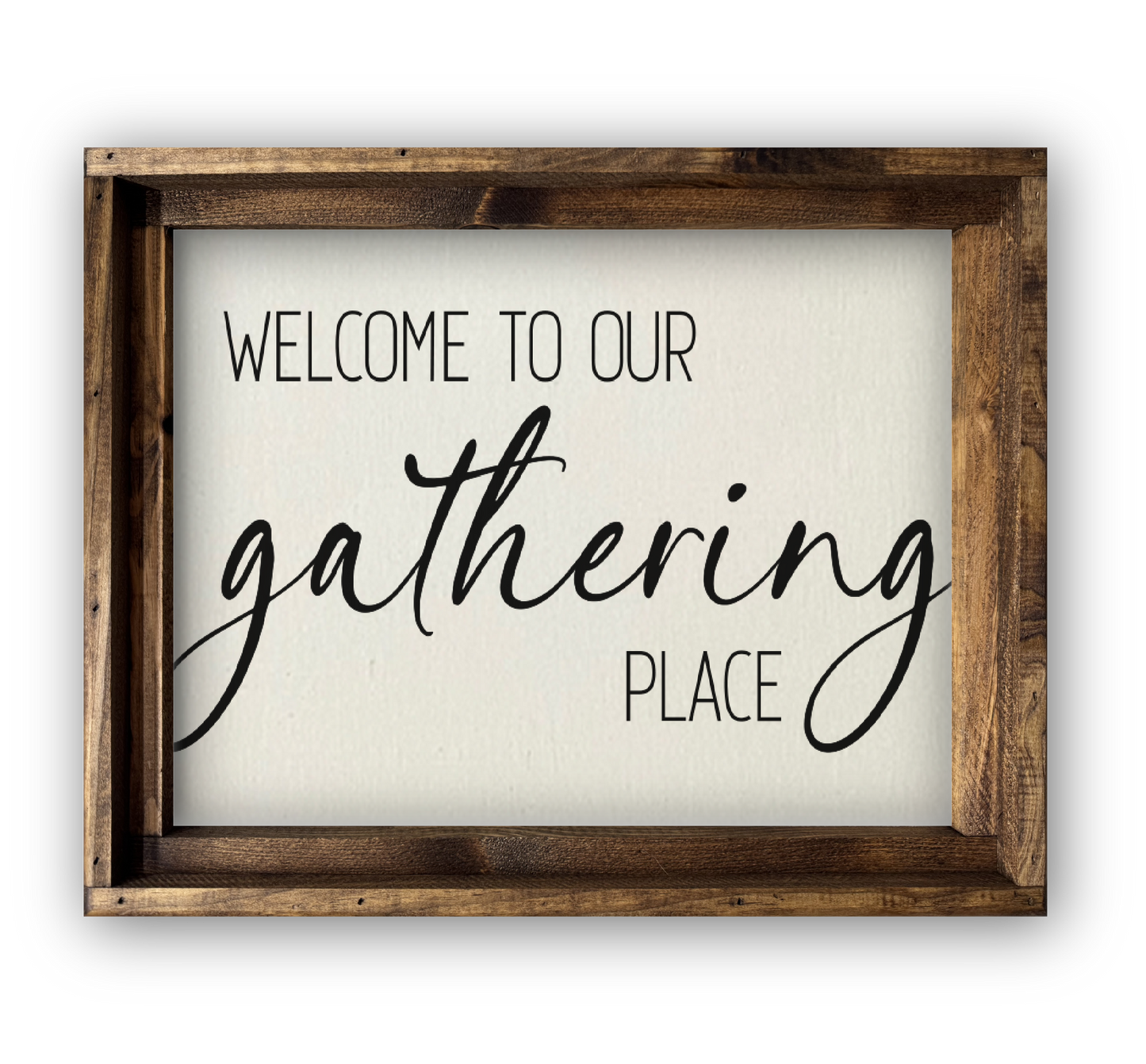 FRAMED CANVAS WELCOME TO OUR GATHERING PLACE
