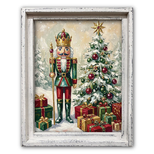 Classic Nutcracker Christmas Framed Canvas