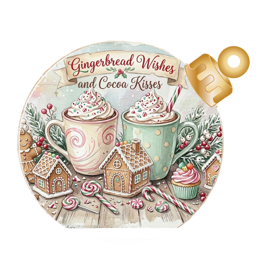 Gingerbread Wishes Wood Table Top Sitter