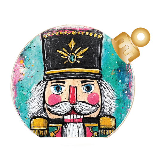 Colorful Nutcracker Wood Table Top Sitter