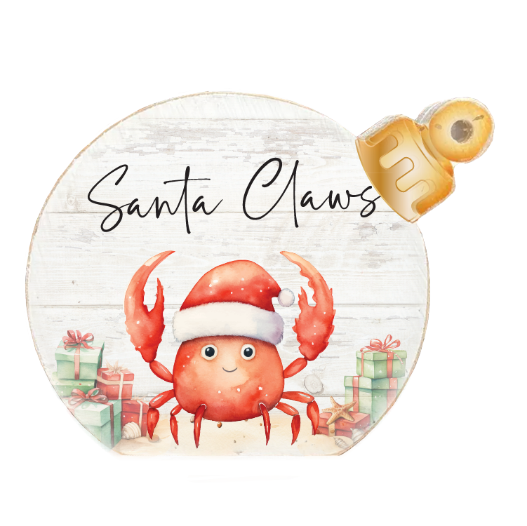 Ornament Sitter Santa Claws