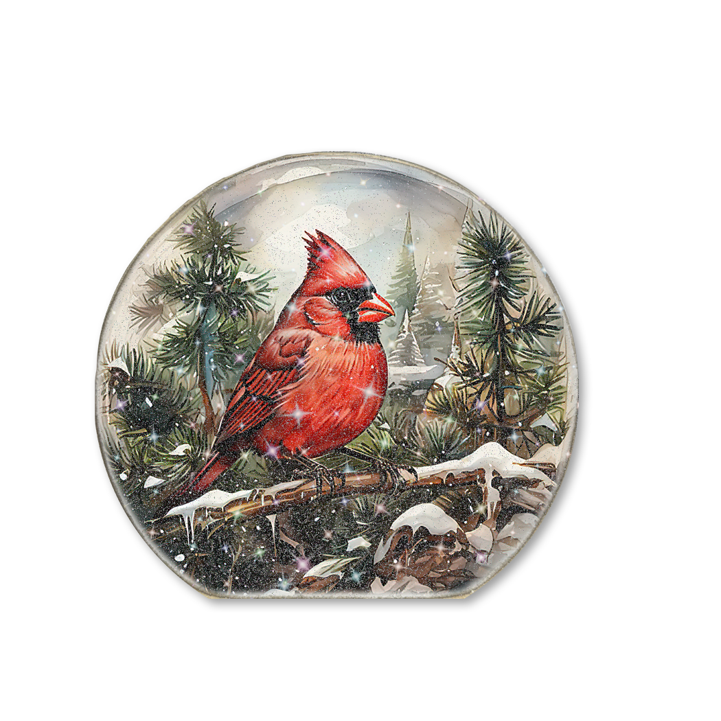 Snow Globe Sitter Cardinal 1