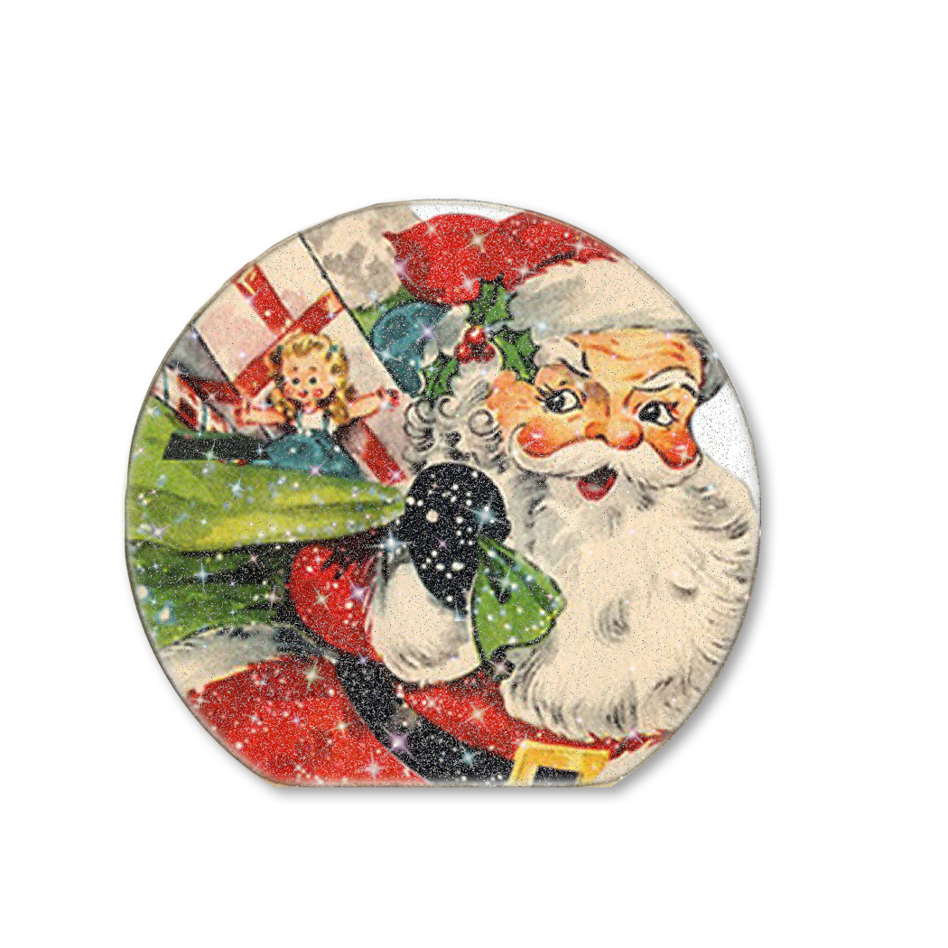 Snow Globe Sitter Retro Santa