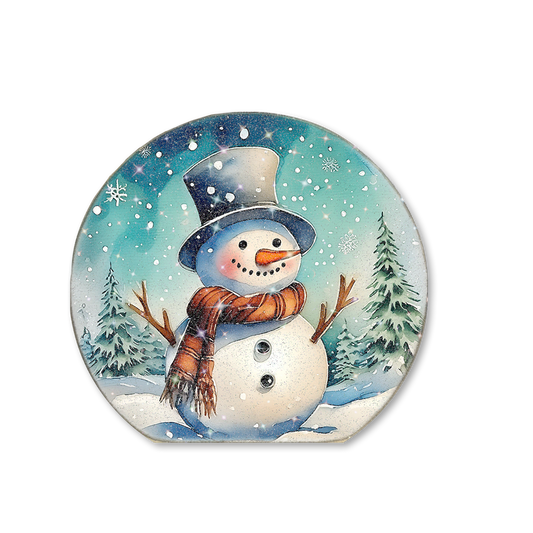 Snow Globe Sitter Snowman Scarf