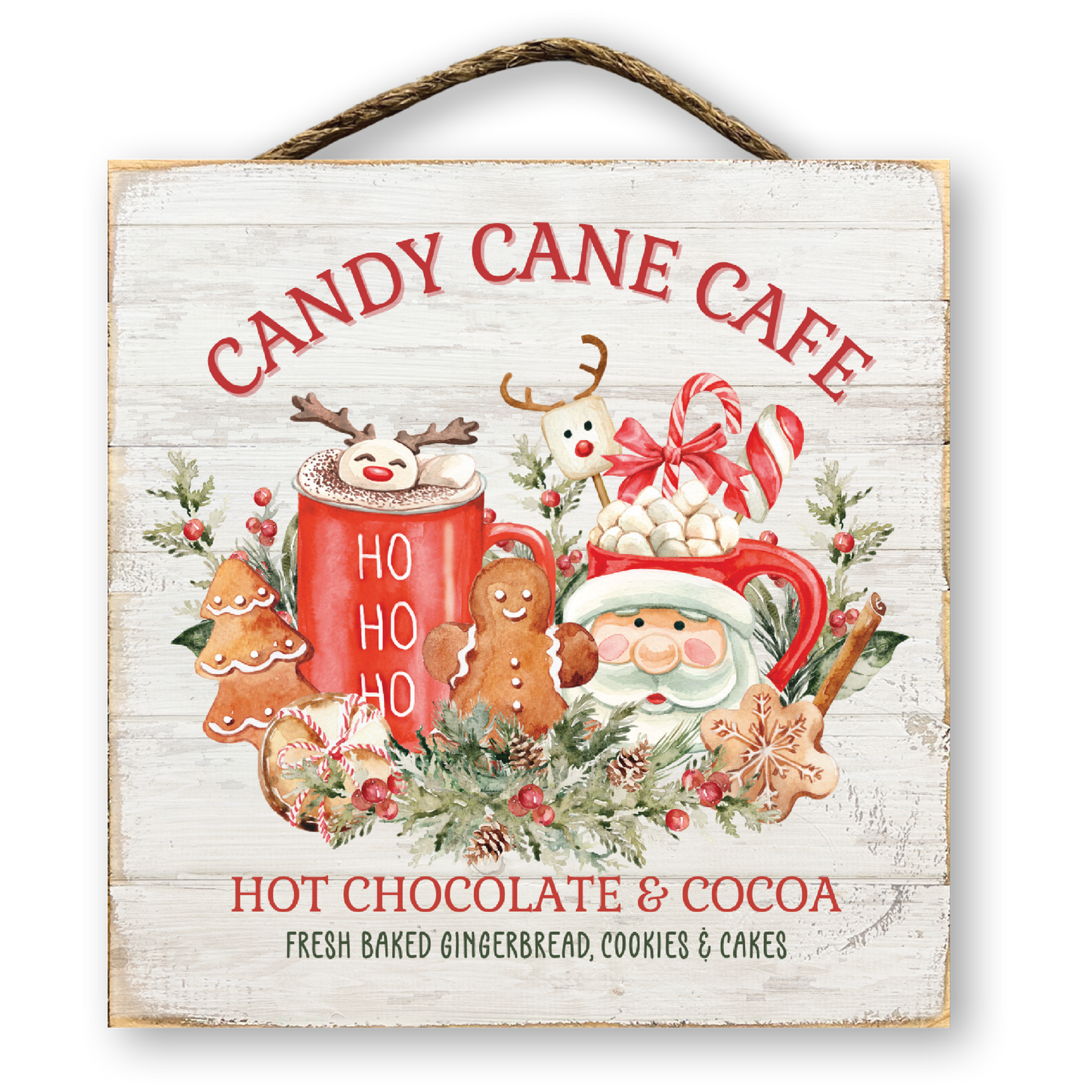 Candy Cane Cafe Christmas Sign