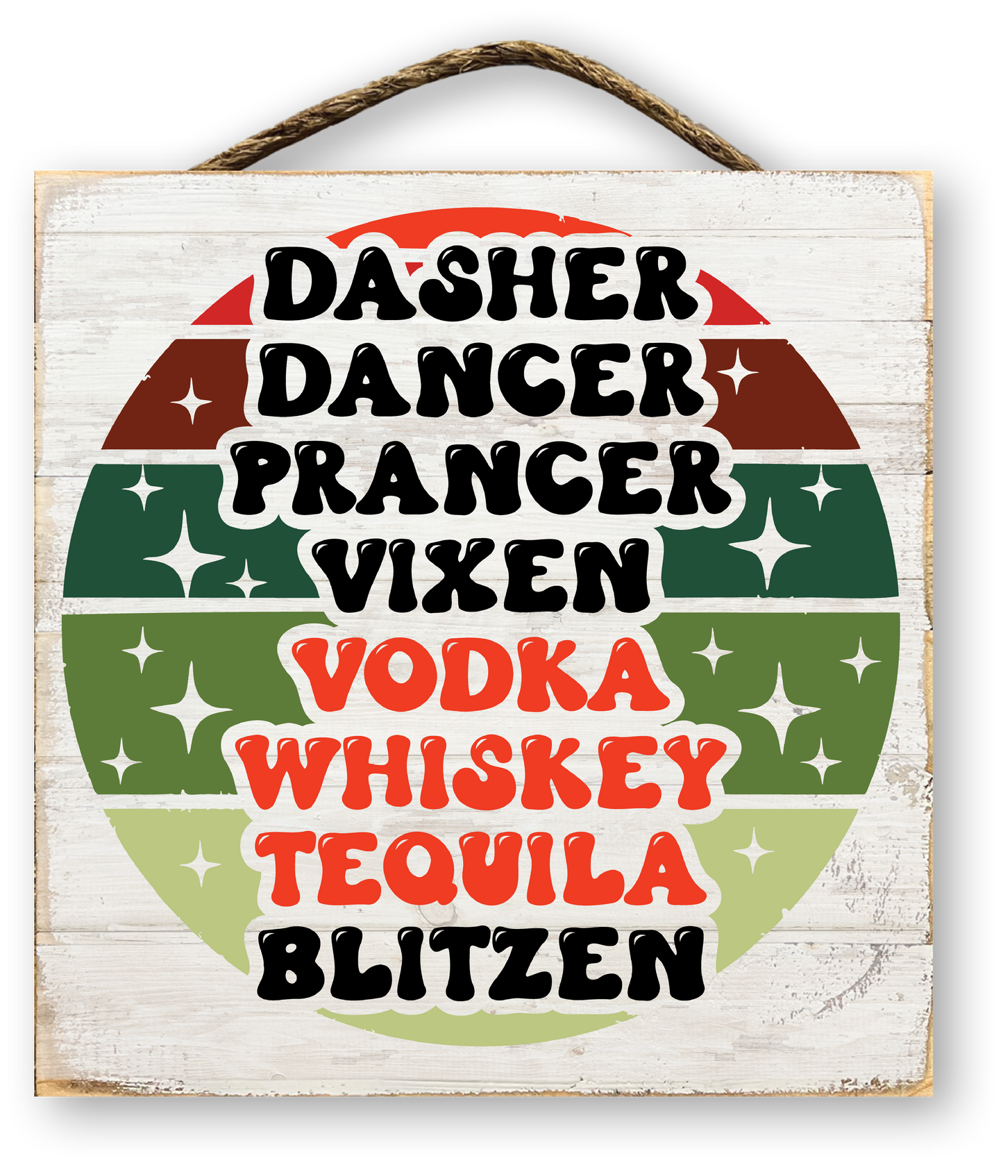 Reindeer Drinking Guide Christmas Sign