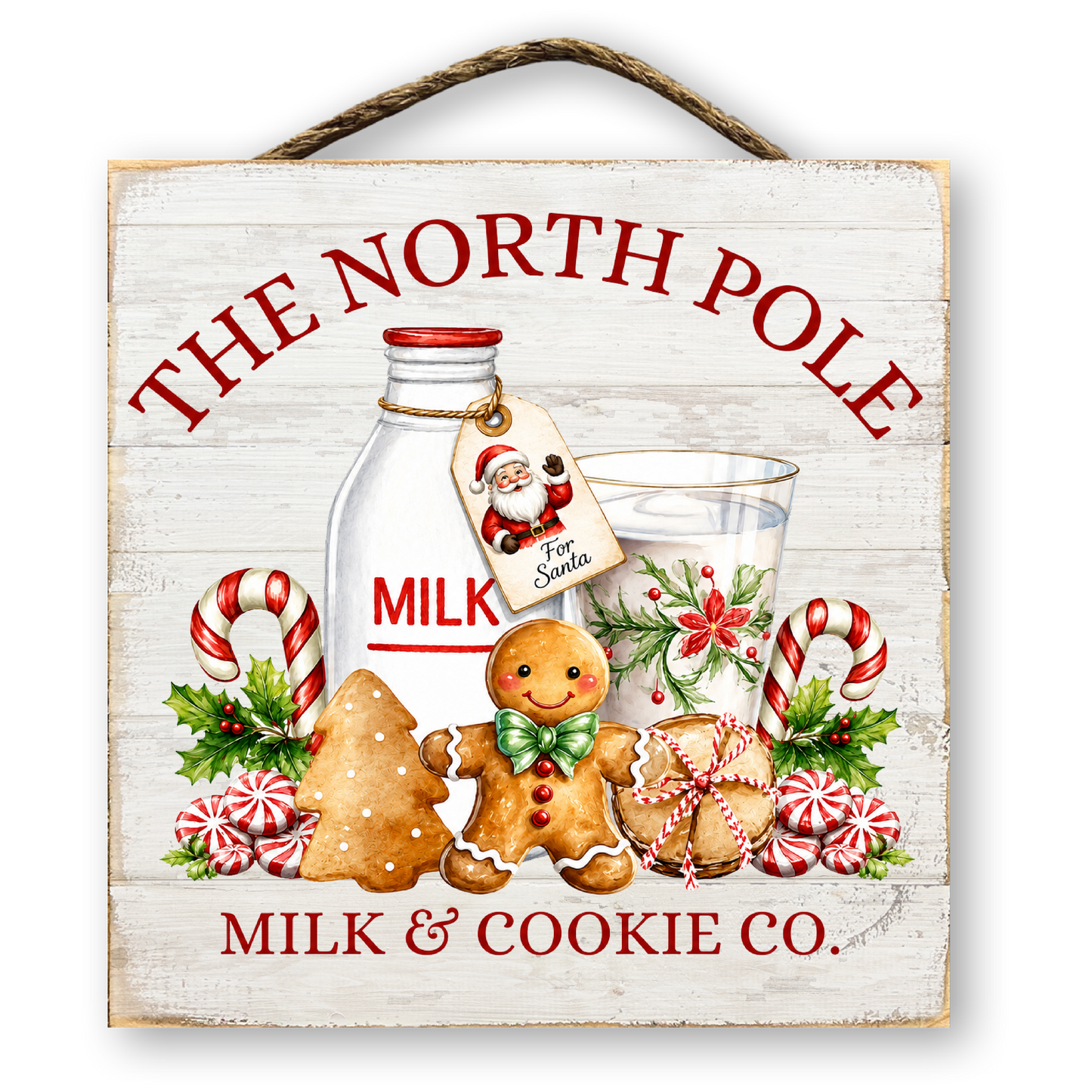 The North Pole Milk & Cookie Co. Christmas Sign