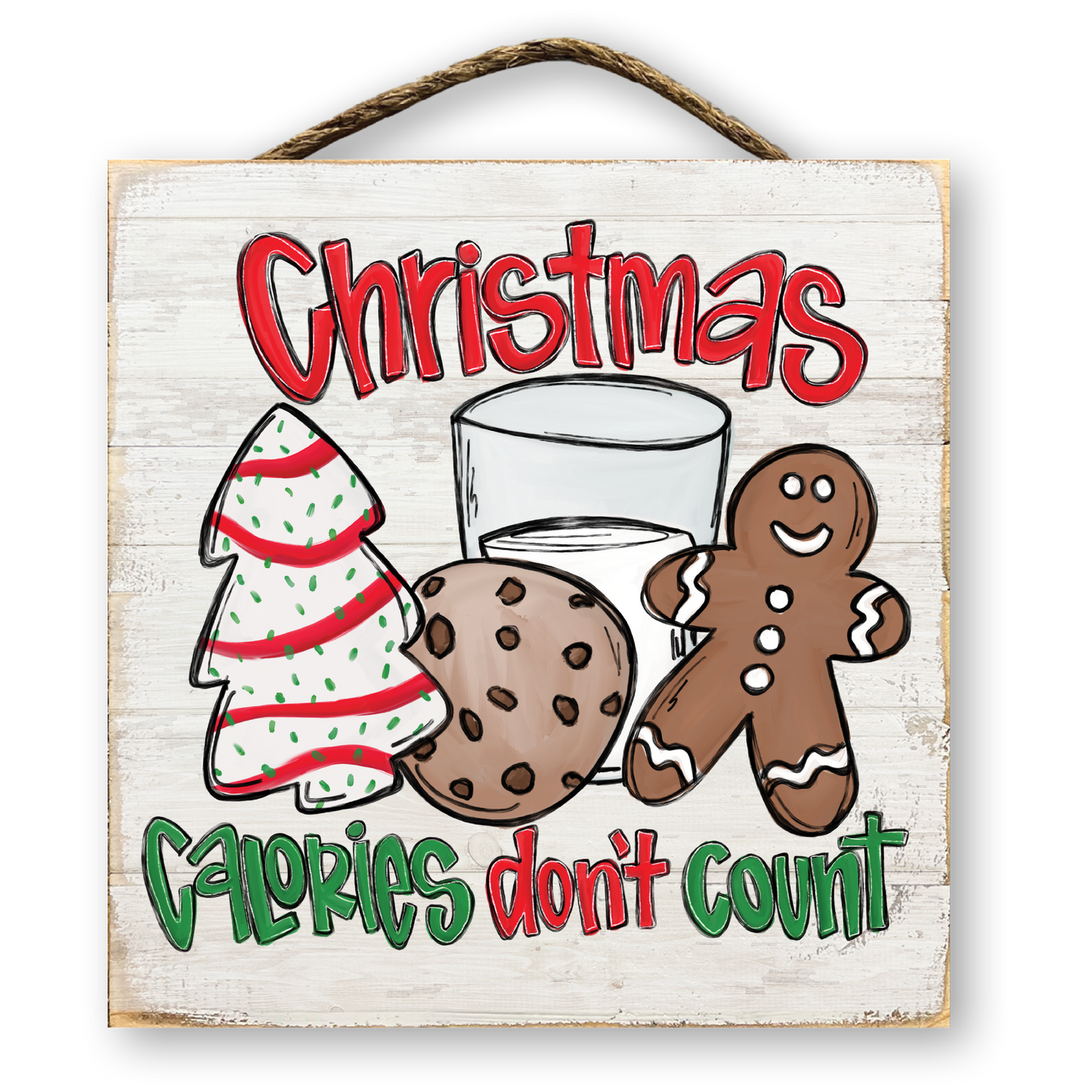 Christmas Calories Don't Count Sign