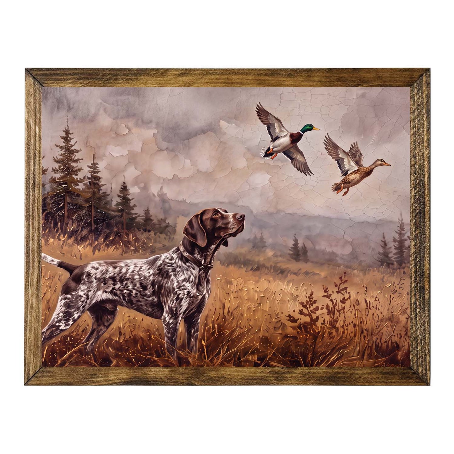 Steady to Wing German Shorthaired Pointer Wall Art Print
