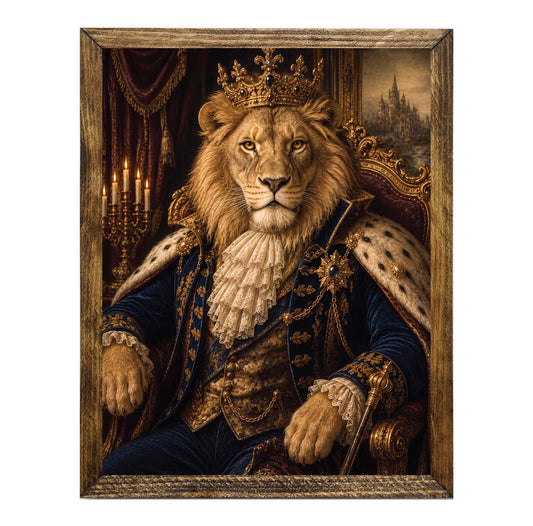 Regal Lion King Framed Wall Art Print