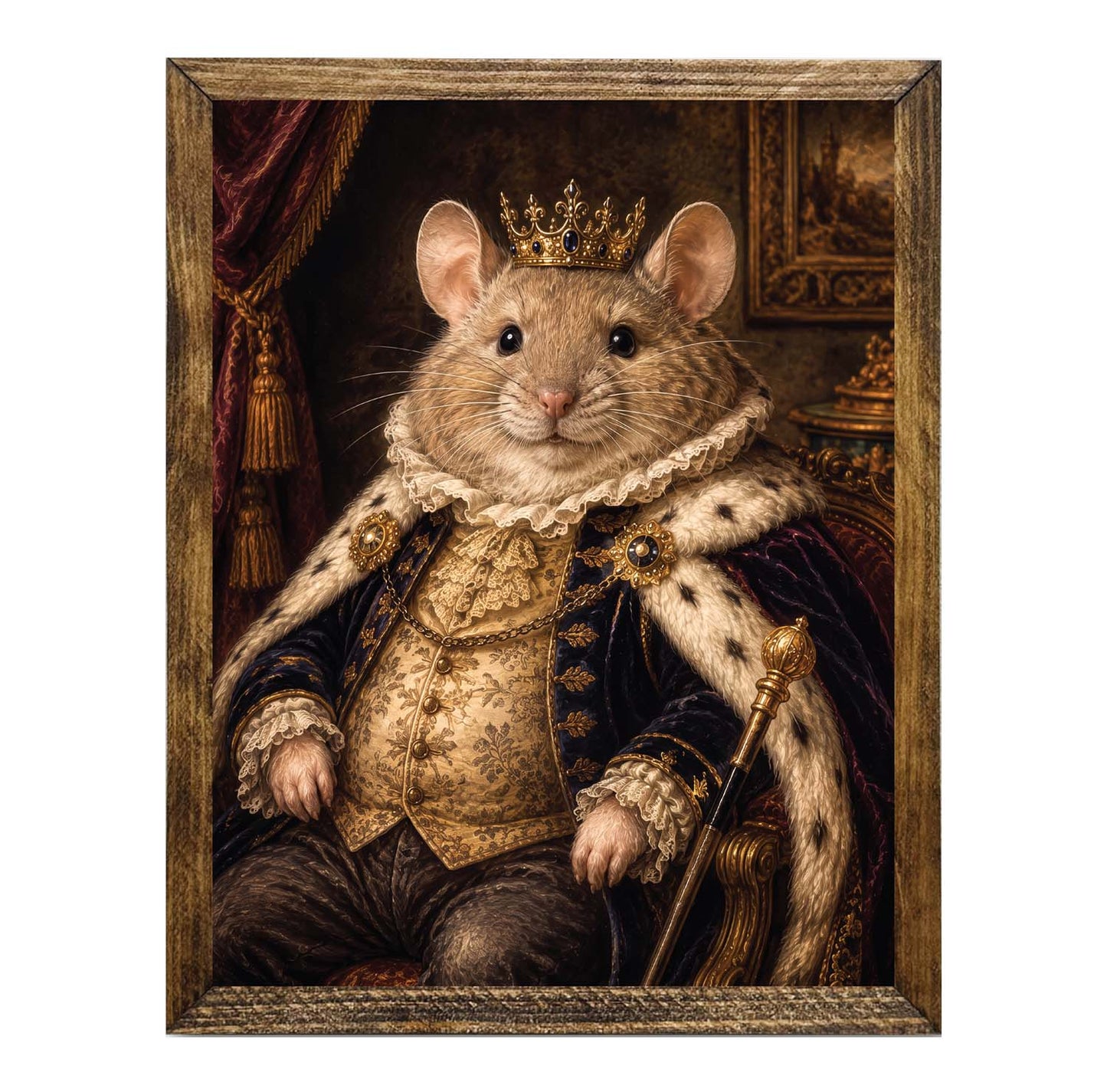 Regal Royal Mouse Framed Wall Art Print