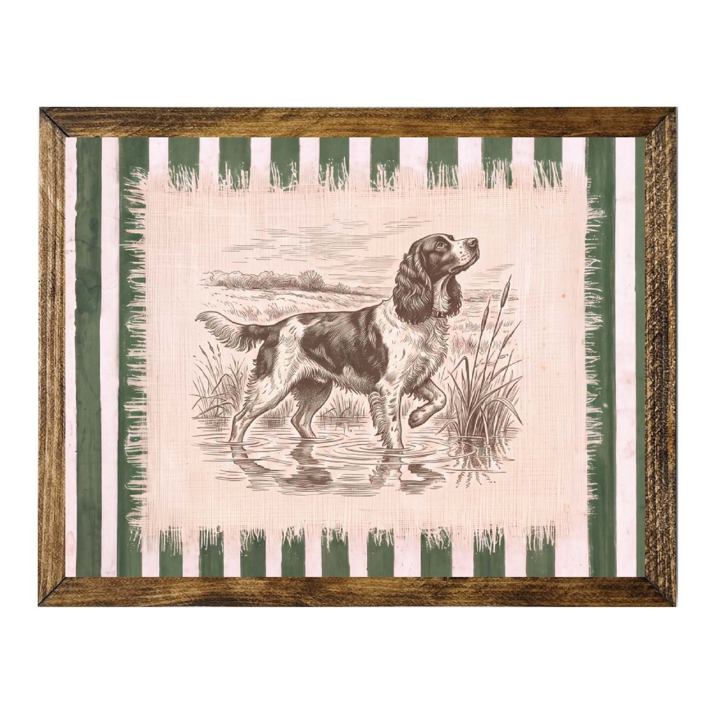 Vintage English Springer Spaniel Wall Art Print