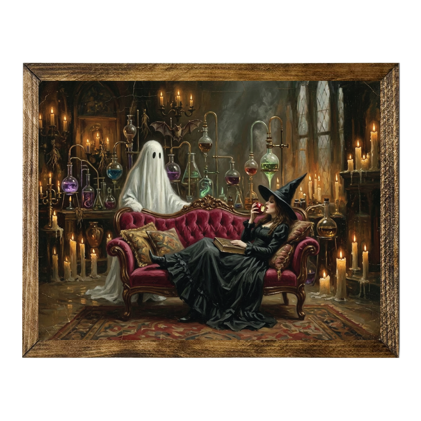 Gothic Witch and Sheet Ghost Halloween