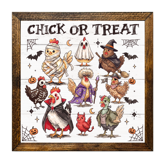 Funny Chick or Treat Spooky Halloween Chickens