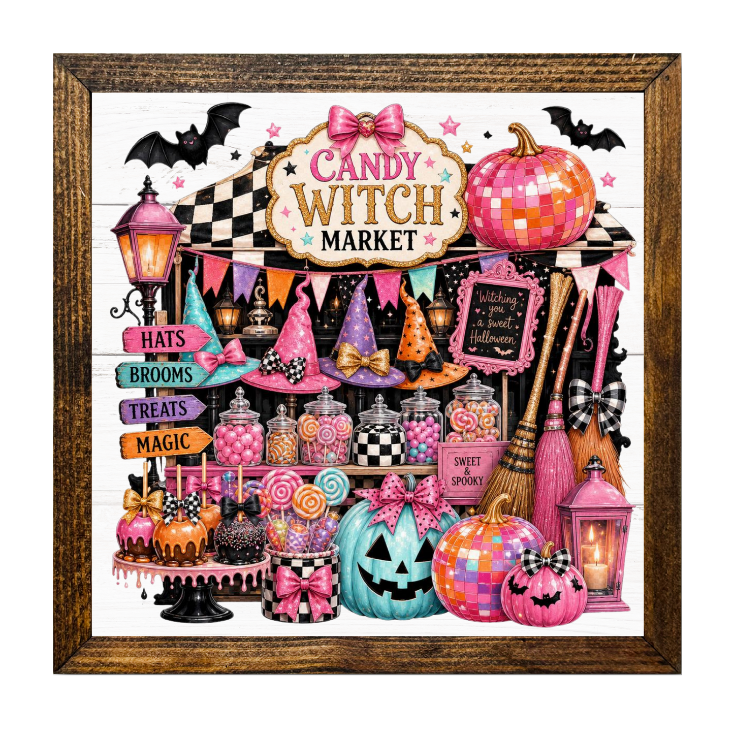Pink Candy Witch Market Halloween