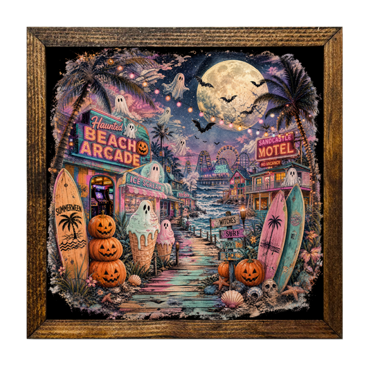Summerween Full Moon Ghost Beach Halloween