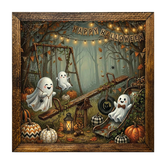 Playful Ghosts in Dark Forest Playground