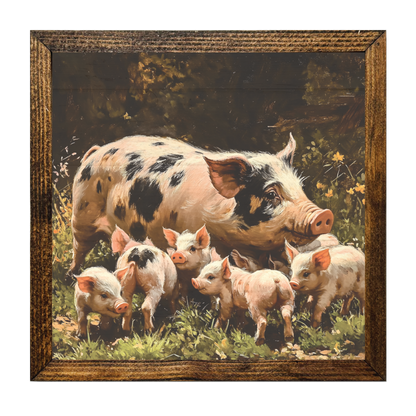 ARTISTIC SERIES TIMBERLAND-MAMA PIG WITH PIGLETS ART
