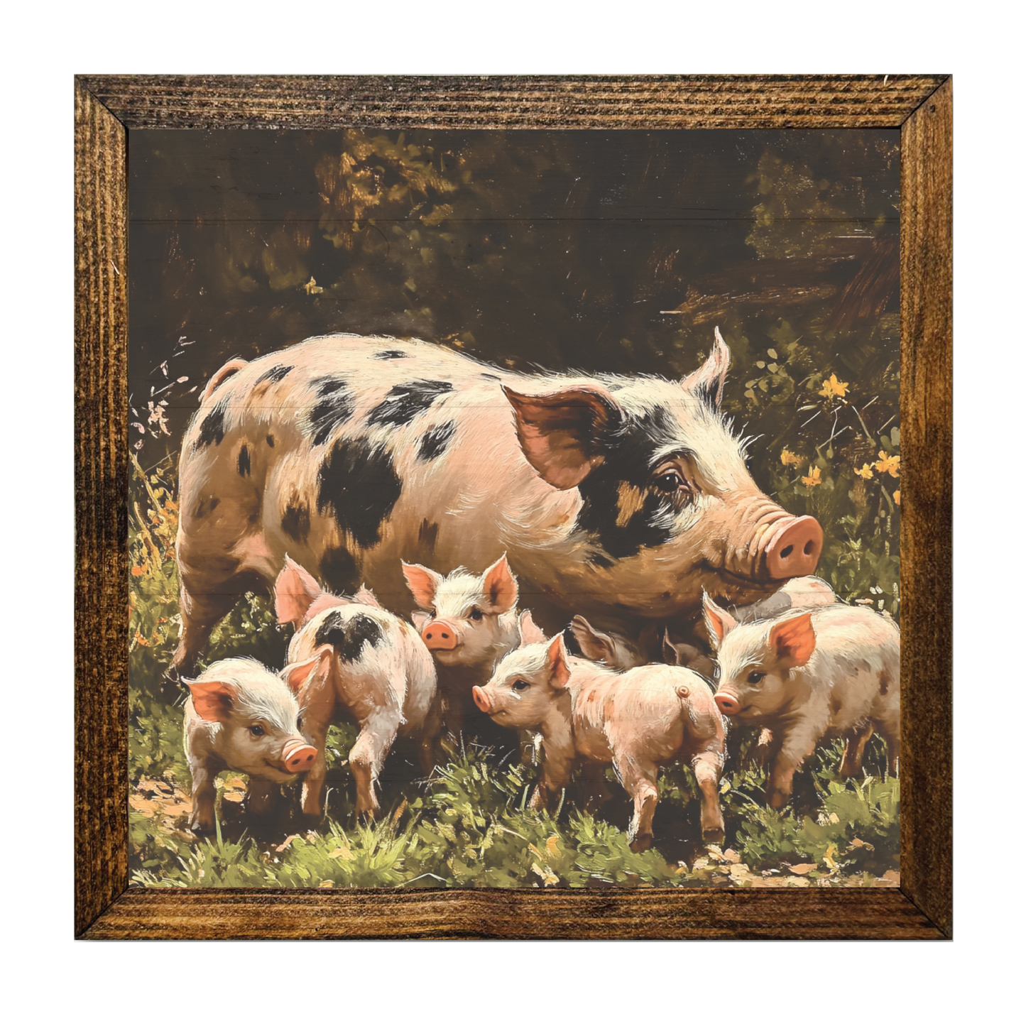 ARTISTIC SERIES TIMBERLAND-MAMA PIG WITH PIGLETS ART
