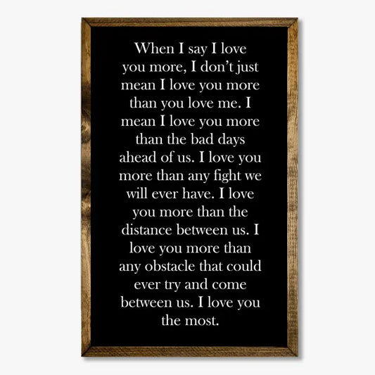 TIMBERLAND FRAME WHEN I SAY I LOVE YOU