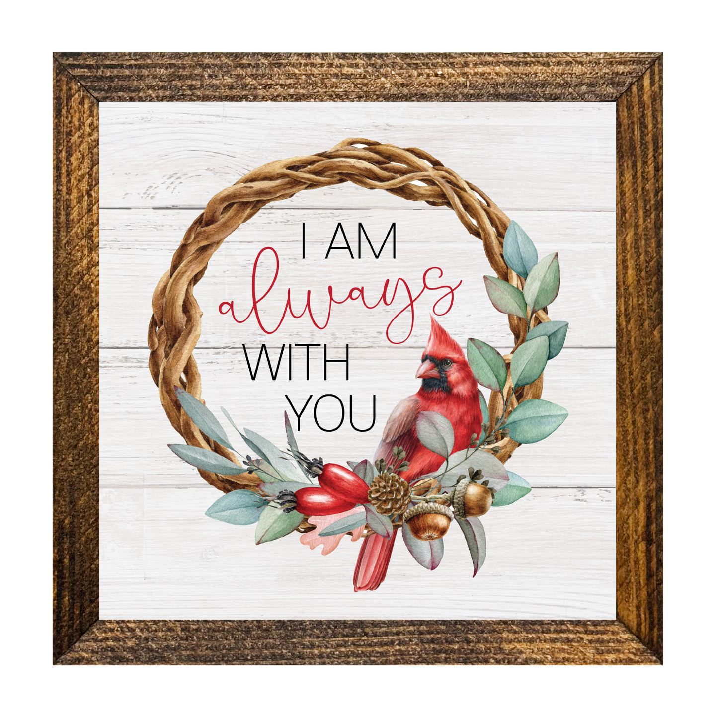 TIMBERLAND FRAME ALWAYS WITH YOU CARDINAL WREATH