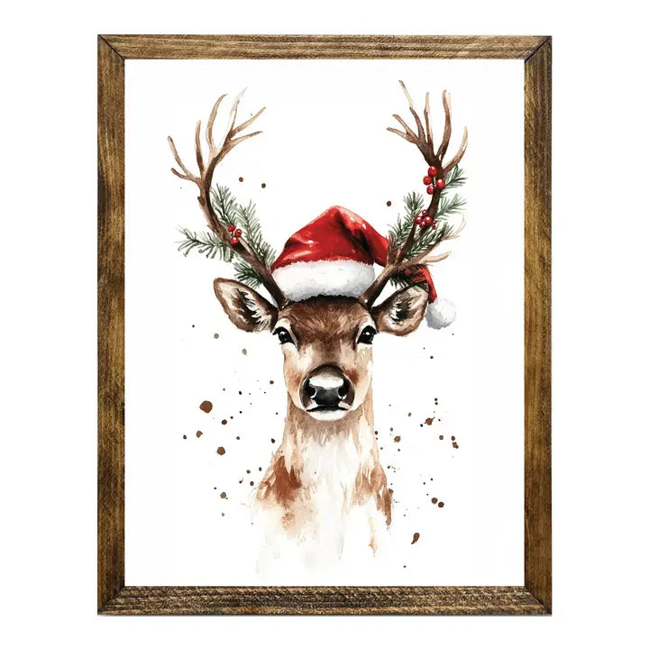 ARTISTIC SERIES TIMBERLAND- DEER WEARING SANTA HAT