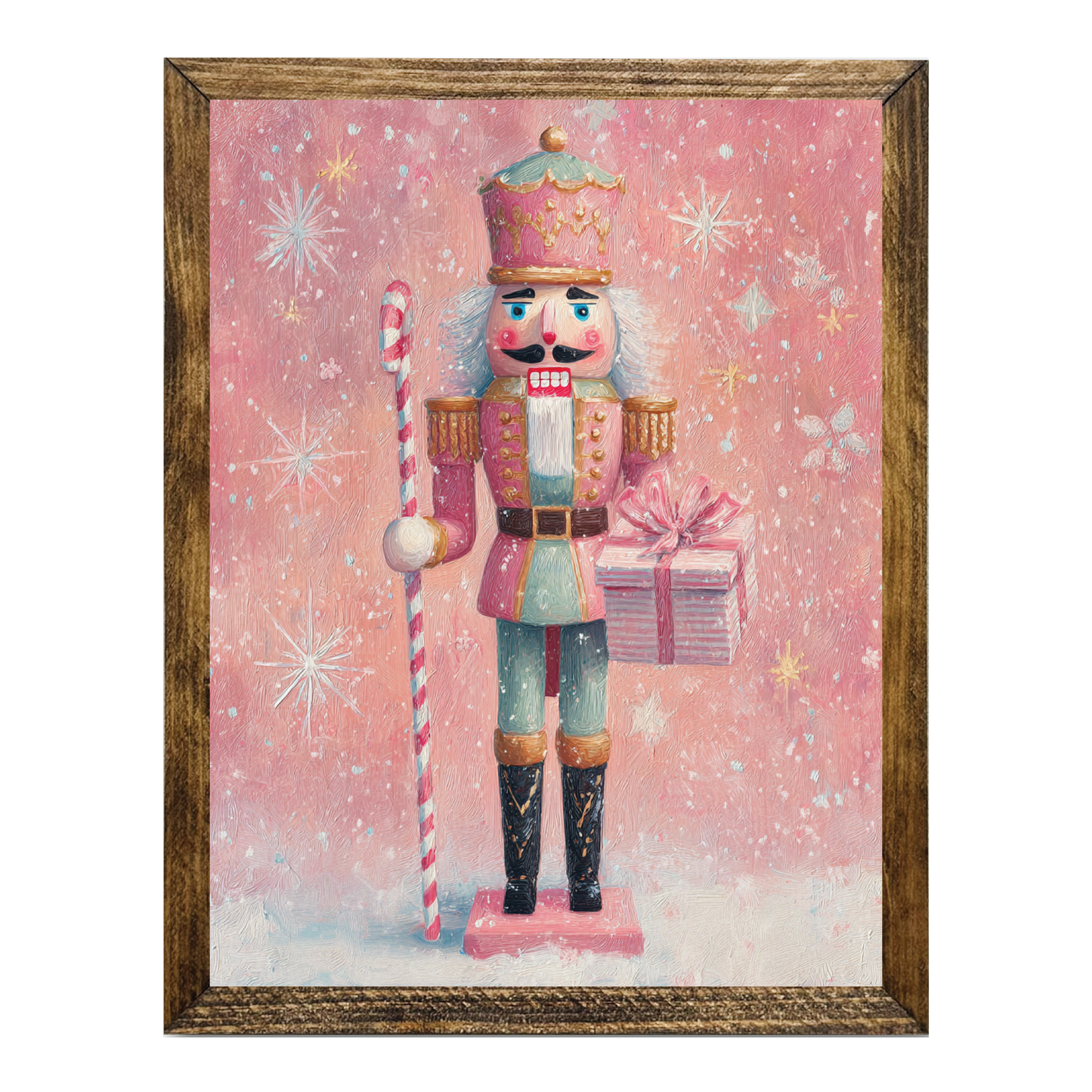 ARTISTIC SERIES NUTCRACKER ART- PASTEL PINK MINT CANDY