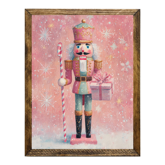 ARTISTIC SERIES NUTCRACKER ART- PASTEL PINK MINT CANDY