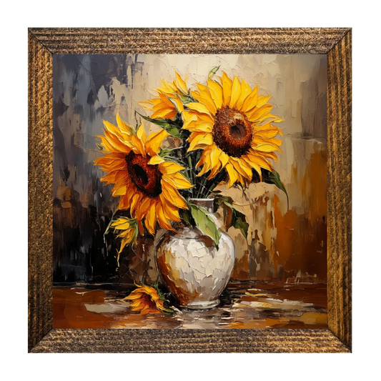 ARTISTIC SERIES TIMBERLAND- SUNFLOWER VASE (NEUTRAL COLORS)