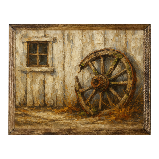ARTISTIC SERIES TIMBERLAND-BROKEN WAGON WHEEL ART