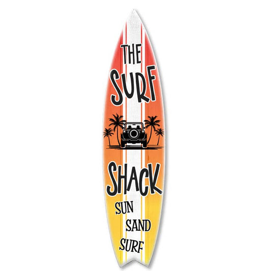 MINI 23" SURF BOARD WALL ACCENT SURF SHACK SUNSET