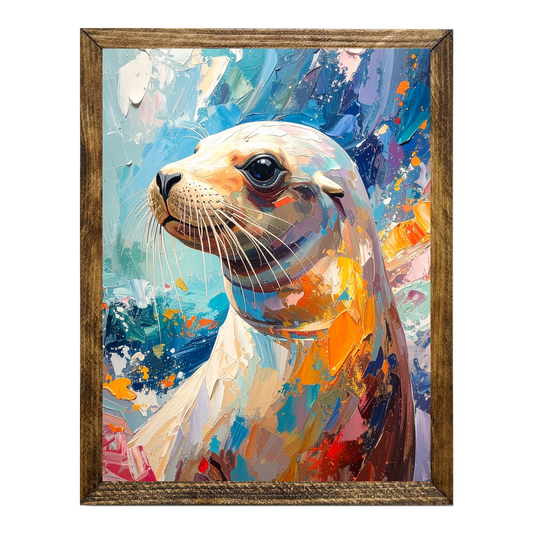 TIMBERLAND FRAME COLORFUL ART SEA LION