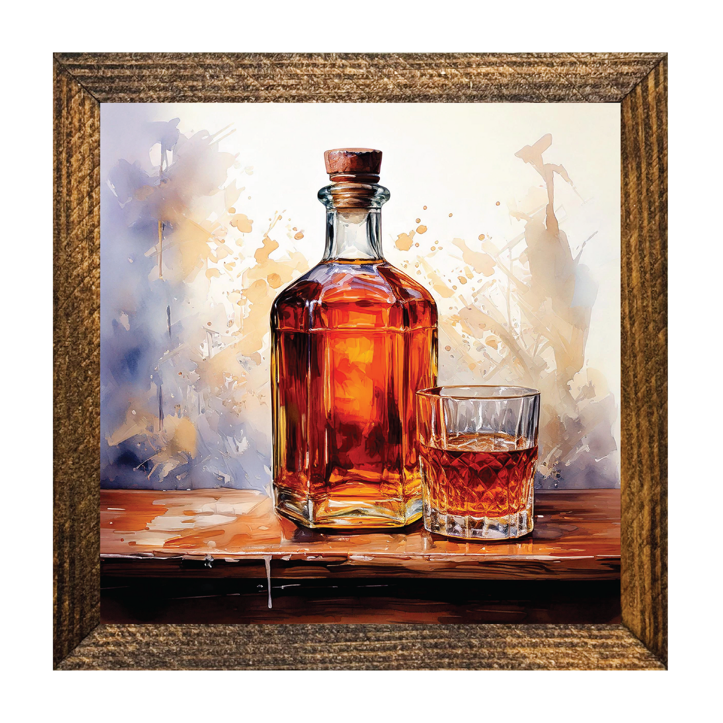 ARTISTIC SERIES TIMBERLAND- WHISKEY BOTTLE AND GLASS