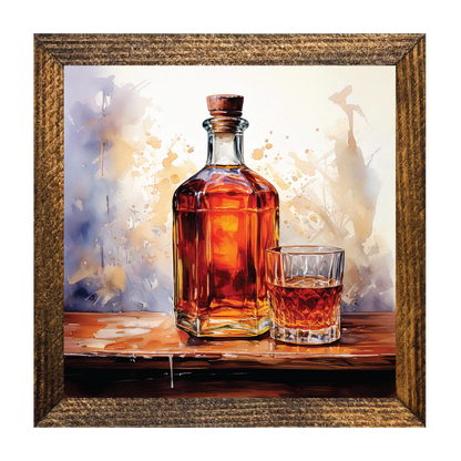 ARTISTIC SERIES TIMBERLAND- WHISKEY BOTTLE AND GLASS