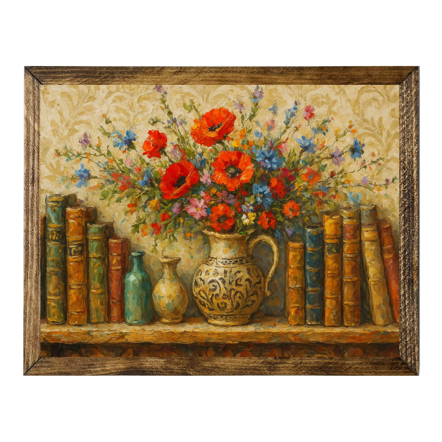 ARTISTIC SERIES TIMBERLAND-FLORAL BOOKCASE ART