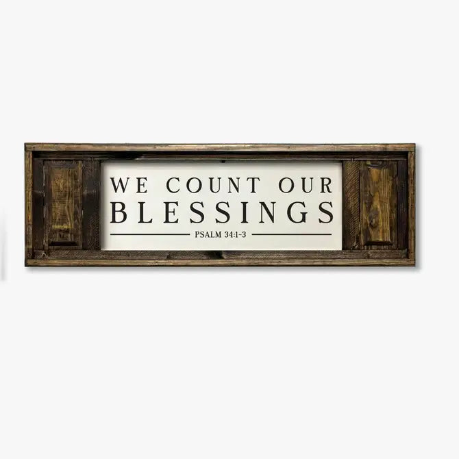 SMALL DOUBLE PANEL CANVAS WE COUNT OUR BLESSINGS