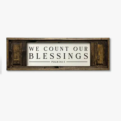 SMALL DOUBLE PANEL CANVAS WE COUNT OUR BLESSINGS