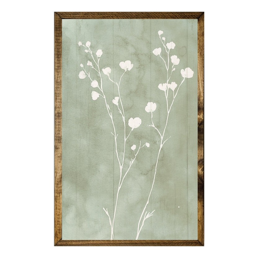 TIMBERLAND FRAME MINIMAL WHITE WILDFLOWER & GREEN BACKGROUND