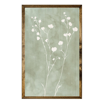 TIMBERLAND FRAME MINIMAL WHITE WILDFLOWER & GREEN BACKGROUND