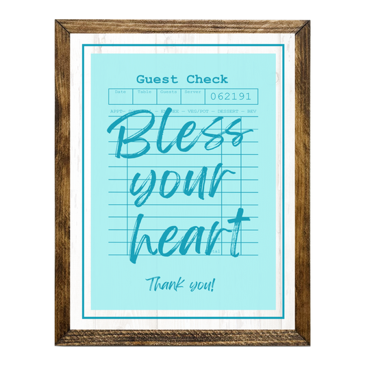 TIMBERLAND "GUEST CHECK SERIES"-BLESS YOUR HEART