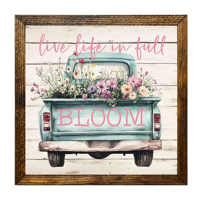 TIMBERLAND FRAME LIVE LIFE FULL BLOOM TRUCK AND FLOWERS