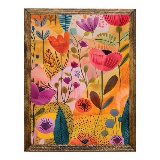 ARTISTIC SERIES TIMBERLAND-ABSTRACT GEOMETRIC FLOWER ART