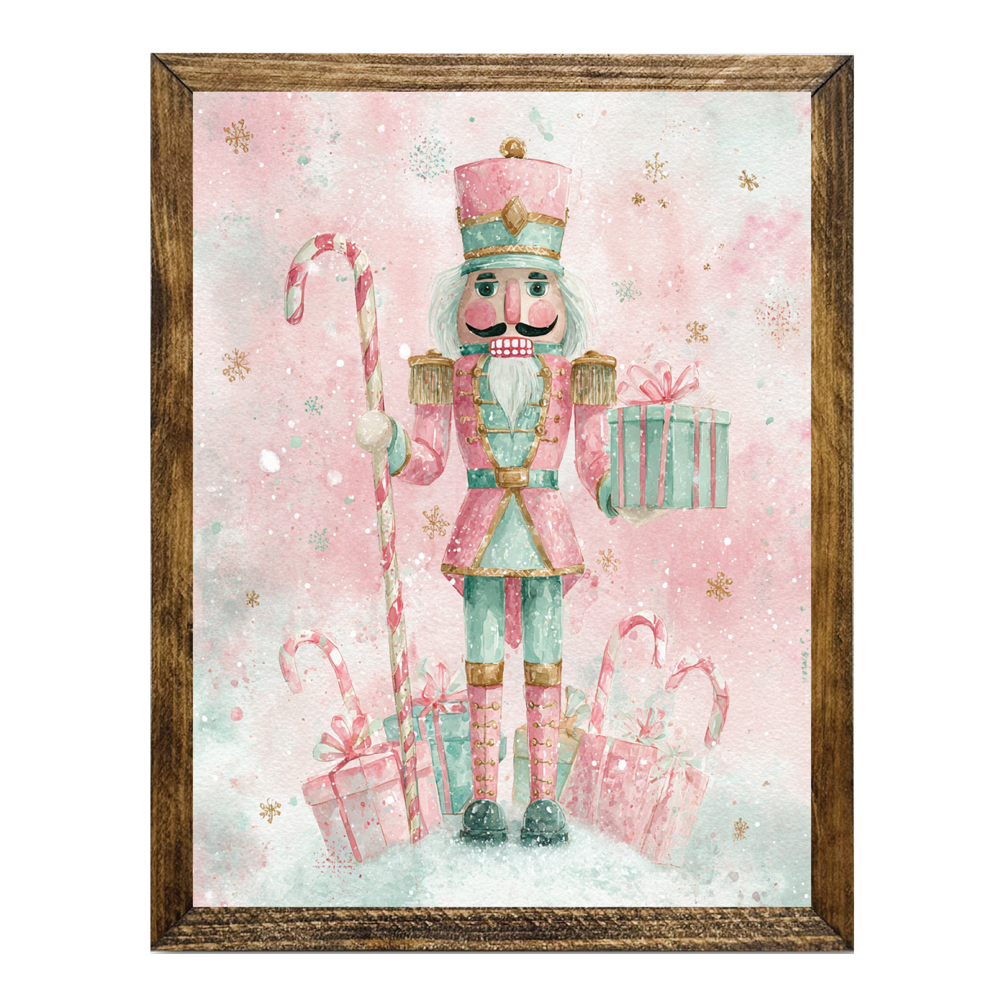 ARTISTIC SERIES NUTCRACKER ART- WATERCOLOR PINK MINT 2