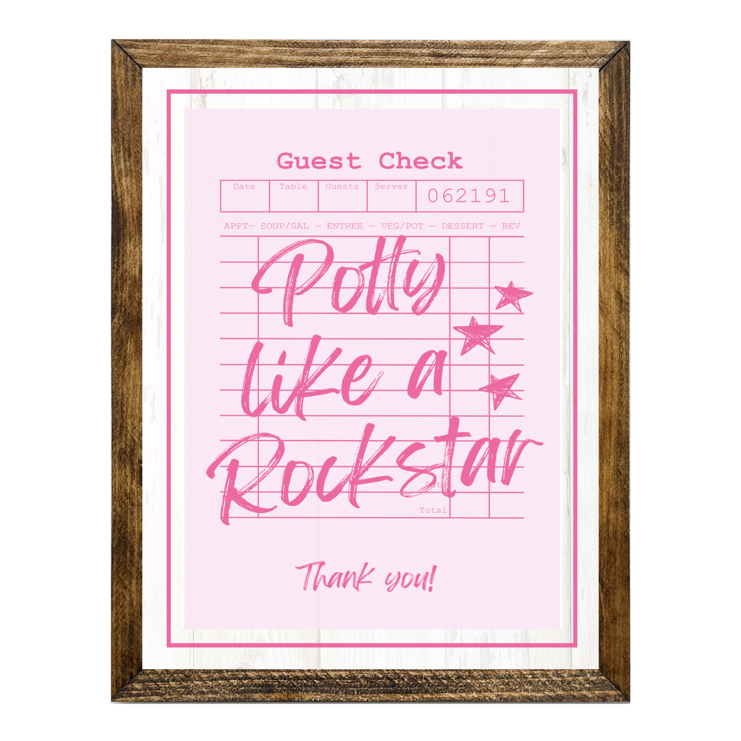 TIMBERLAND "GUEST CHECK SERIES"- POTTY LIKE A ROCKSTAR