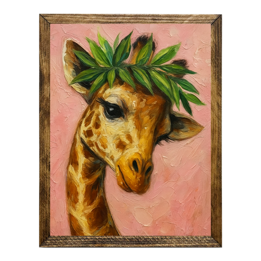 ARTISTIC SERIES TIMBERLAND-PINK GIRAFFE LEAVES ART