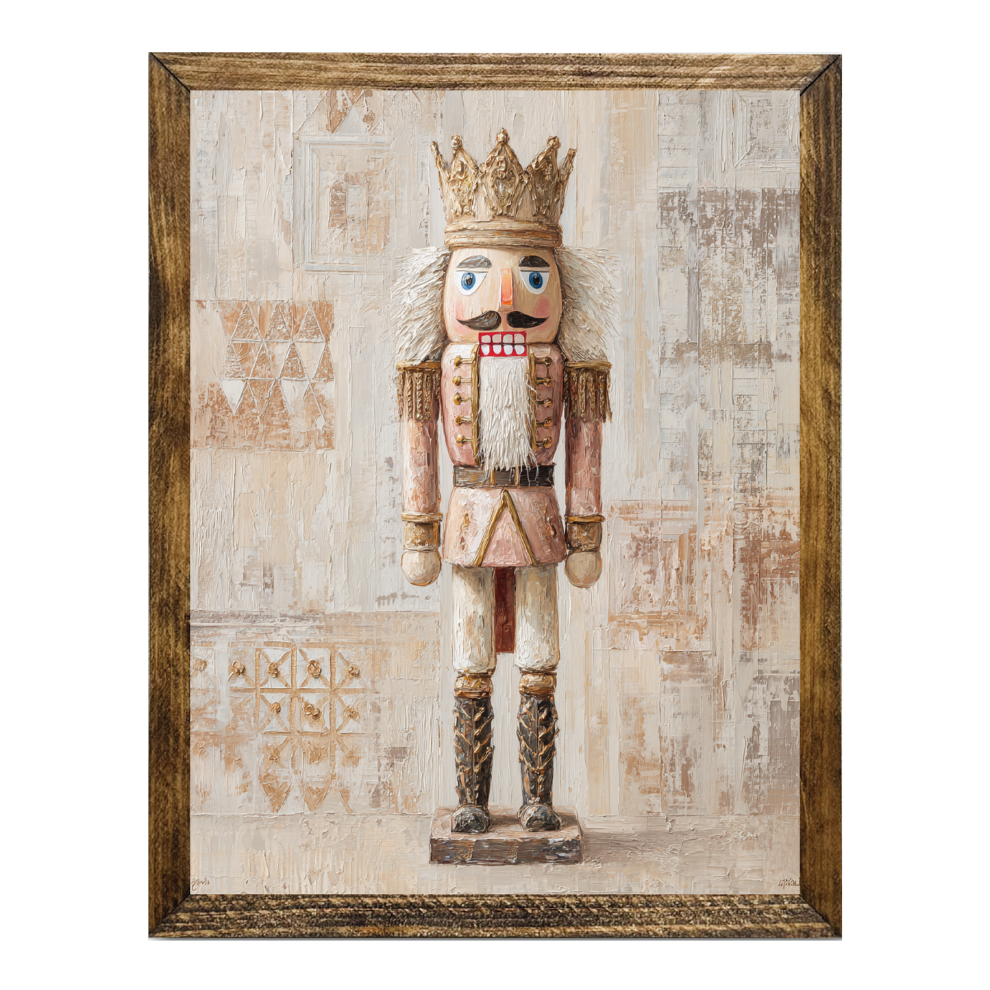 ARTISTIC SERIES NUTCRACKER ART- NEUTRAL ROSE GOLD CREAM