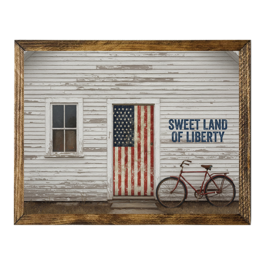 TIMBERLAND FRAME SWEET LAND OF LIBERTY OLD HOUSE