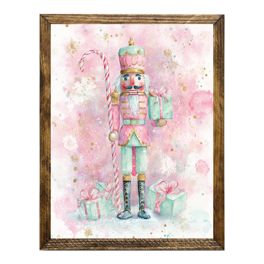 ARTISTIC SERIES NUTCRACKER ART- WATERCOLOR PINK MINT